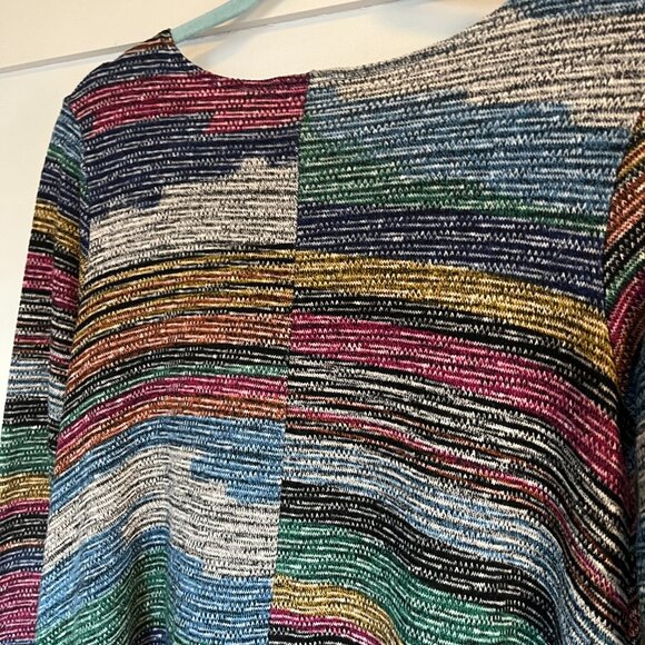 Multicolor Knit Shift Sweater Dress - Picture 5 of 7